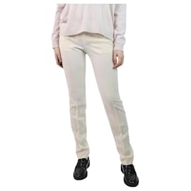 Saint Laurent-Cream wool trousers - size UK 10-Cream