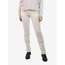 Saint Laurent-Pantalón de lana color crema - talla UK 10-Crudo