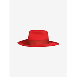 Borsalino-Fedora de fieltro rojo - talla UE 58-Roja