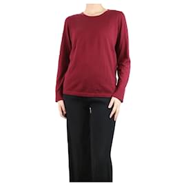 Loro Piana-Red cashmere crewneck sweater - size UK 12-Red