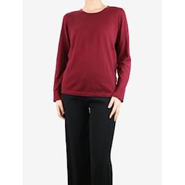 Loro Piana-Red cashmere crewneck sweater - size UK 12-Red