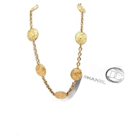 Chanel-Chanel 1980s Horse Medallion Belt Pendant Necklace 24K gold plated-Gold hardware