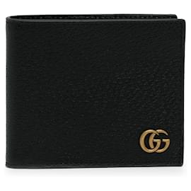 Gucci-Gucci Black GG Marmont Leather Small Wallet-Black