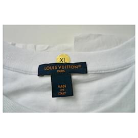 Louis Vuitton-LOUIS VUITTON Camiseta branca com detalhe de corrente TXL-Branco