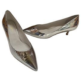 Autre Marque Mi May Silver Leather Pumps Heels Silvery