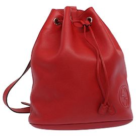 GUCCI Soho Backpack Leather Red 368588 Auth FM2801 Red