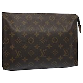 Louis Vuitton-Toilette Poche Louis Vuitton Monogram 26 Bolsa M47542 LV Auth yk9127-Monograma