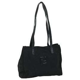 FENDI Borsa Tote Nylon Nera Auth ep1931 Nero