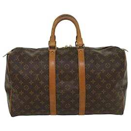 Louis Vuitton-Louis Vuitton-Monogramm Keepall 45 Boston Bag M.41428 LV Auth 55972-Monogramm