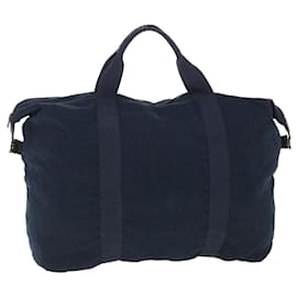 Céline-CELINE C Macadam Canvas Boston Bag Navy Auth ep1860-Navy blue