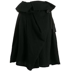 Comme Des Garcons-Comme des Garçons Black Wool Skirt-Black