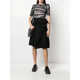 Comme Des Garcons-Comme des Garçons Black Wool Skirt-Black