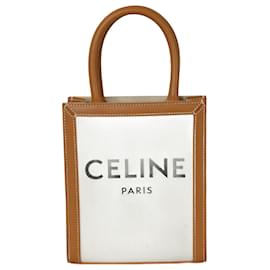Céline-Bolso Cabas mini vertical crema-Crudo