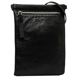 Saint Laurent-Saint Laurent Black Leather Crossbody Bag-Black