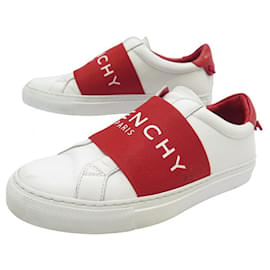 Givenchy-CHAUSSURES GIVENCHY URBAN STREET BE0005E0EB 36 CUIR BLANC SNEAKERS SHOES-Blanc
