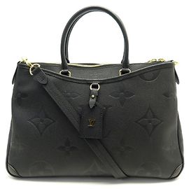 NEW LOUIS VUITTON TRIANON MM M HANDBAG46487 MONOGRAM PRINT LEATHER Black