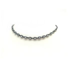 Christian Dior-NEW VINTAGE CHRISTIAN DIOR LINKS NECKLACE 39 CM IN GRAY METAL NECKLACE JEWEL-Grey