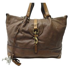 Chloé CHLOE KERALA PFERDE-CHARM-HANDTASCHE AUS BRAUNEM LEDER Braun