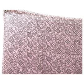 Louis Vuitton-NEUES CHALE LOUIS VUITTON MONOGRAMM M75506 140CM-SCHAL AUS KASCHMIR UND ROSA SEIDE-Pink