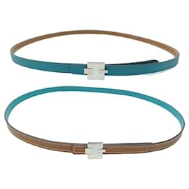 Hermès-NEW HERMES BELT WITH SILVER H BUCKLE AND REVERSIBLE LEATHER 13 MM T90 NEW BELT-Other