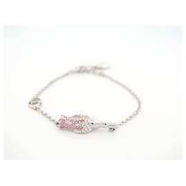 Christian Dior-NEUES CHRISTIAN DIOR DNA ROSA STRASS B ARMBAND0244DNACY002Metallband-Silber