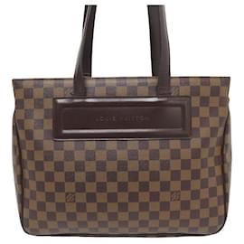 Louis Vuitton-LOUIS VUITTON PARIOLI HANDBAG DAMIER EBENE CANVAS N51123 HAND BAG PURSE-Brown