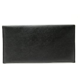 MCM-NEW MCM ENVELOPE POUCH 21CM IN BLACK SEEDED LEATHER NEW LEATHER POUCH-Black