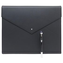 NEUF COUVERTURE PORTE BLOC MONTBLANC AUGMENTED PAPER + A3 STYLO STARWALKER Noir