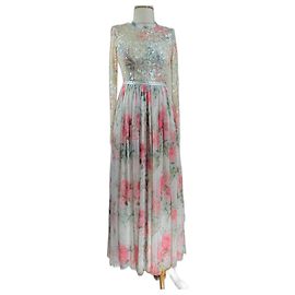 Needle & Thread Kleid mit floralen Pailletten Mehrfarben
