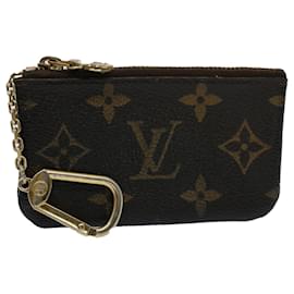 Louis Vuitton-LOUIS VUITTON Monogram Pochette Cles Coin Purse M62650 LV Auth 55268-Monogram