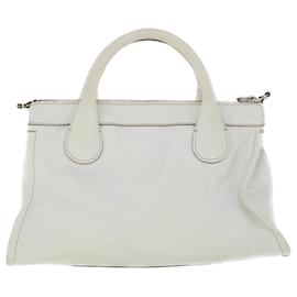 Chloé-Chloe Hand Bag Leather White Auth ar10441-White