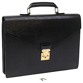 Louis Vuitton-LOUIS VUITTON Epi Serviette Conseiller Business Bag Black M54422 LV Auth 56283-Black