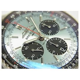 Breitling-BREITLING Navitimer B01 Chrono 43 Eisblaue Armbandspezifikation für Herren-Silber