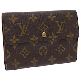 Louis Vuitton-LOUIS VUITTON Monogram Porte Tresor Etui chequier Wallet M61200 LV Auth ep2035-Monogram