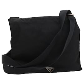 Prada-PRADA Shoulder Bag Nylon Black Auth fm2762-Black