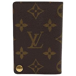 Louis Vuitton-LOUIS VUITTON Monogram Porte Cartes Credit Pression Card Case M60937 EP de autenticación2028-Monograma