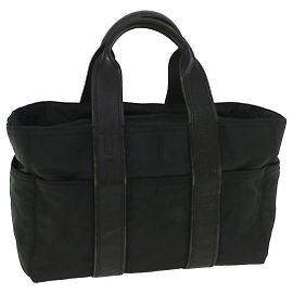 Hermès HERMES Acapulco PM Borsa a mano Nylon Nero Auth bs9023 Nero