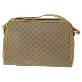 Gucci-GUCCI Micro GG Supreme Shoulder Bag PVC Leather Beige 007 904 0014 Auth bs9086-Beige