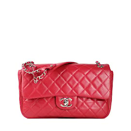 Chanel-Bolsas CHANEL T.  Couro-Vermelho