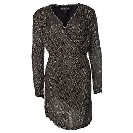 Autre Marque Rachel Zoé, Robe superposée à sequins Doré