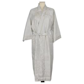 Christian Dior-Robe cinza com detalhe de bolso e cinto-Cinza