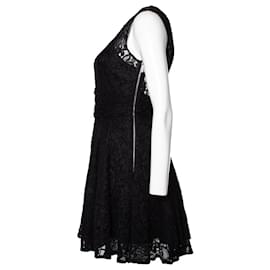 Autre Marque-Flavio Castellani, black lace A line dress-Black