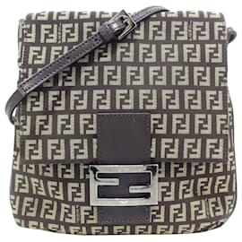 Fendi-Fendi Brown Zucchino Crossbody-Brown
