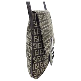 Fendi-Fendi Brown Zucchino Crossbody-Brown