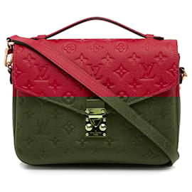 Louis Vuitton-Louis Vuitton Red Monogram Empreinte Pochette Metis-Red