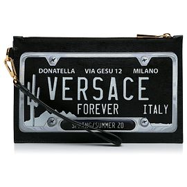 Pochette de plaque d'immatriculation noire Versace Noir
