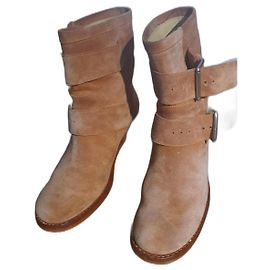 Bottines Free Lance doubles fermetures Orange