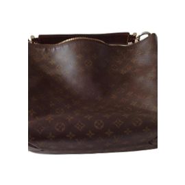 Louis Vuitton Handbag Dark Brown Leather Dark brown