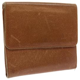 Louis Vuitton-LOUIS VUITTON Portefeuille Bifold Cuir Marron Auth LV 56641-Marron