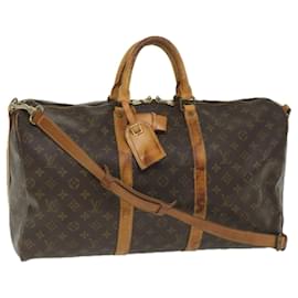 Louis Vuitton-Louis Vuitton Bandoulière Keepall Monogram 50 Sac Boston M41416 Auth LV 56994-Monogramme